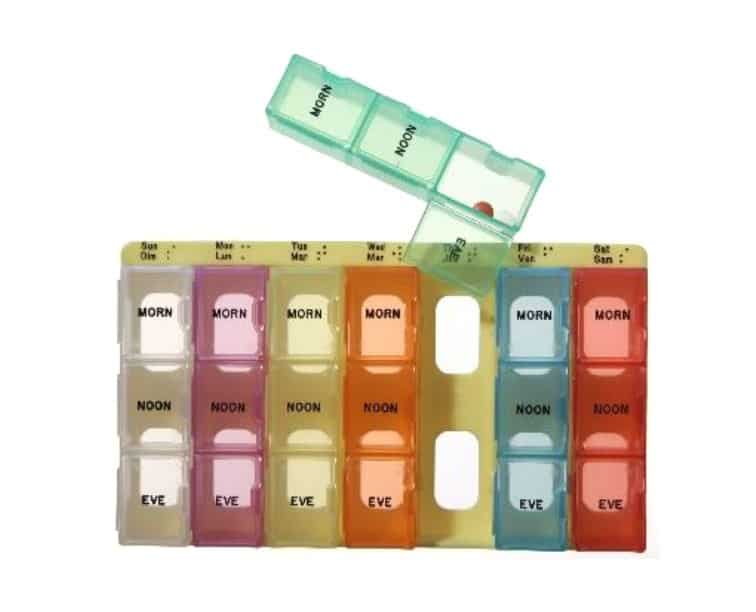 Medifacx pill organizer morning noon and eve
